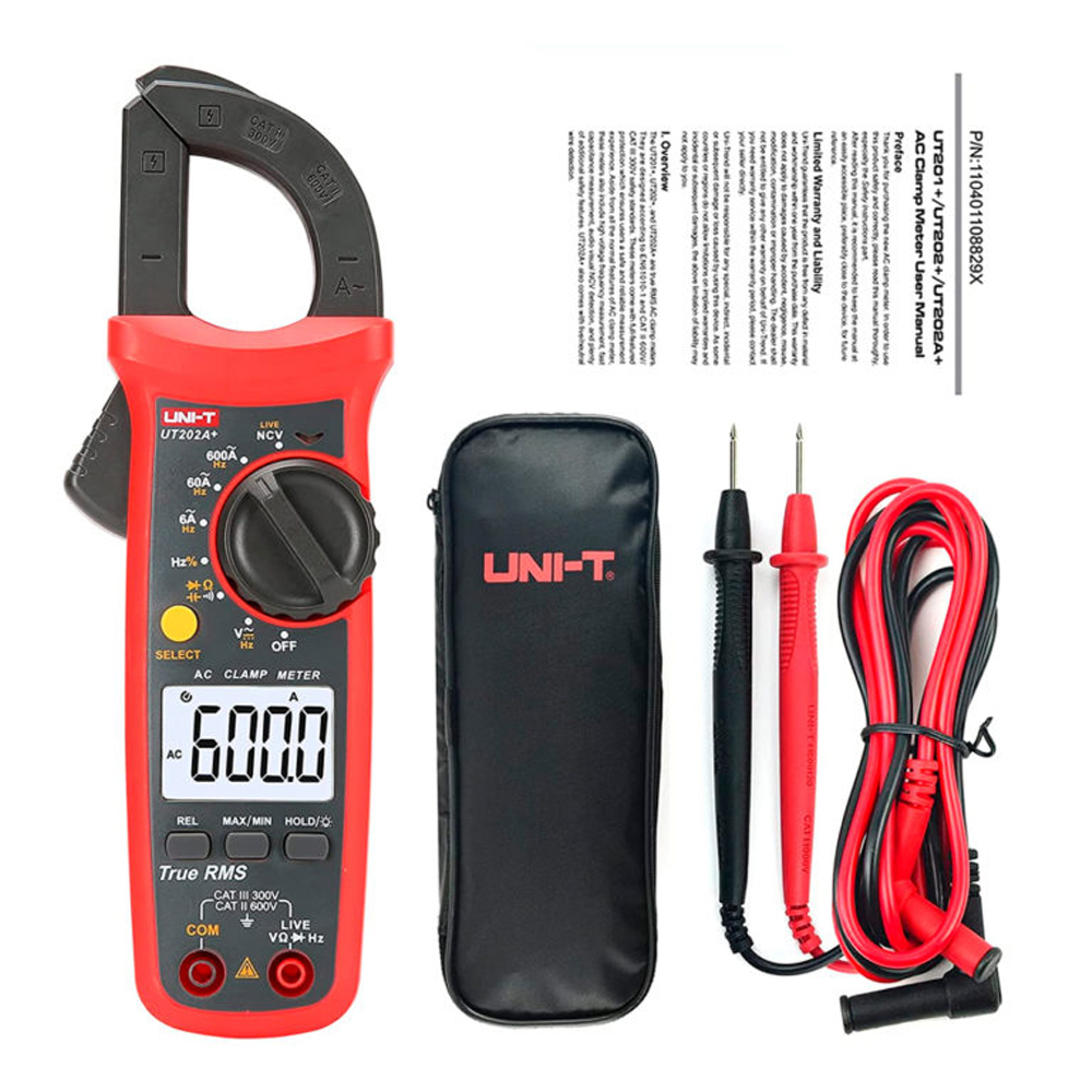 Ampe Kìm Đo Dòng AC Uni-T UT202A+ 4 Đồng Hồ Đo Đa Năng Bỏ Túi Uni-T UT120A