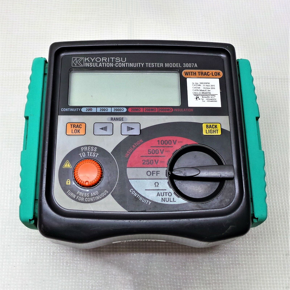 Thiết Bị Đo Điện Trở Cách Điện Kyoritsu 3007A 5 Thiết Bị Đo Điện Trở Cách Điện Kyoritsu 3007A