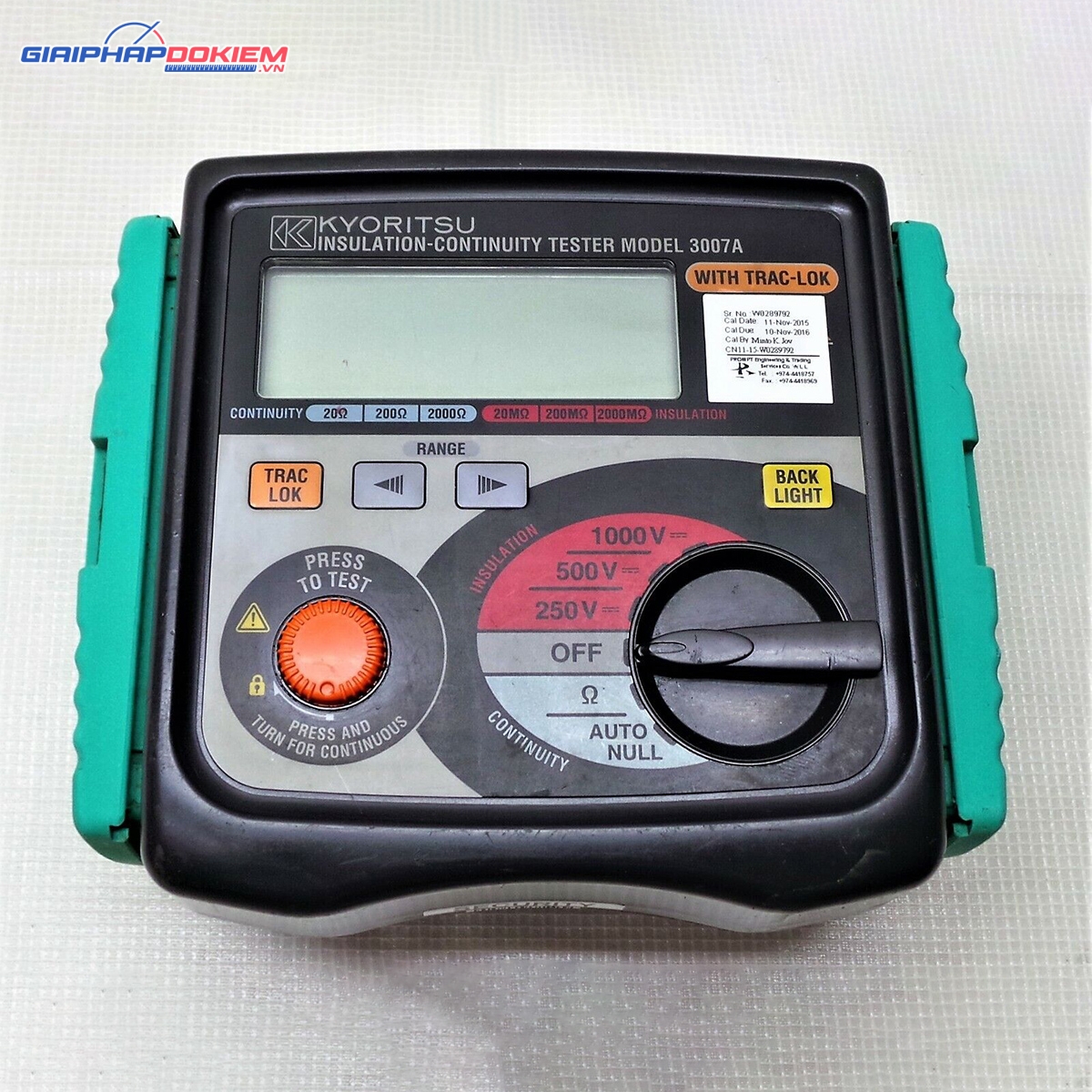 Thiết Bị Đo Điện Trở Cách Điện Kyoritsu 3007A 5 Thiết Bị Đo Điện Trở Cách Điện Kyoritsu 3007A