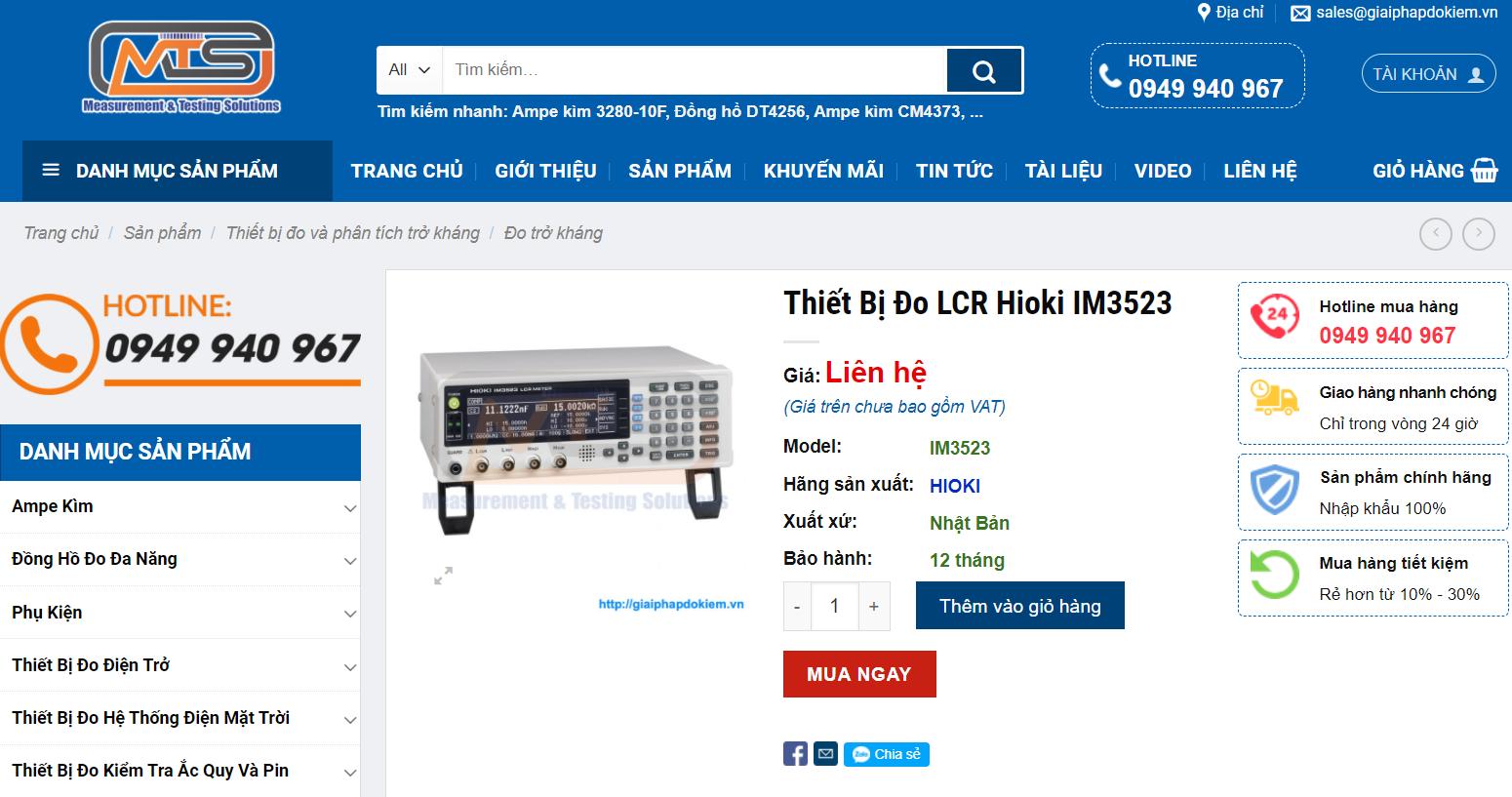 Nhà phân phối máy đo trở kháng Hioki tại Việt Nam 6 may do tro khang hioki