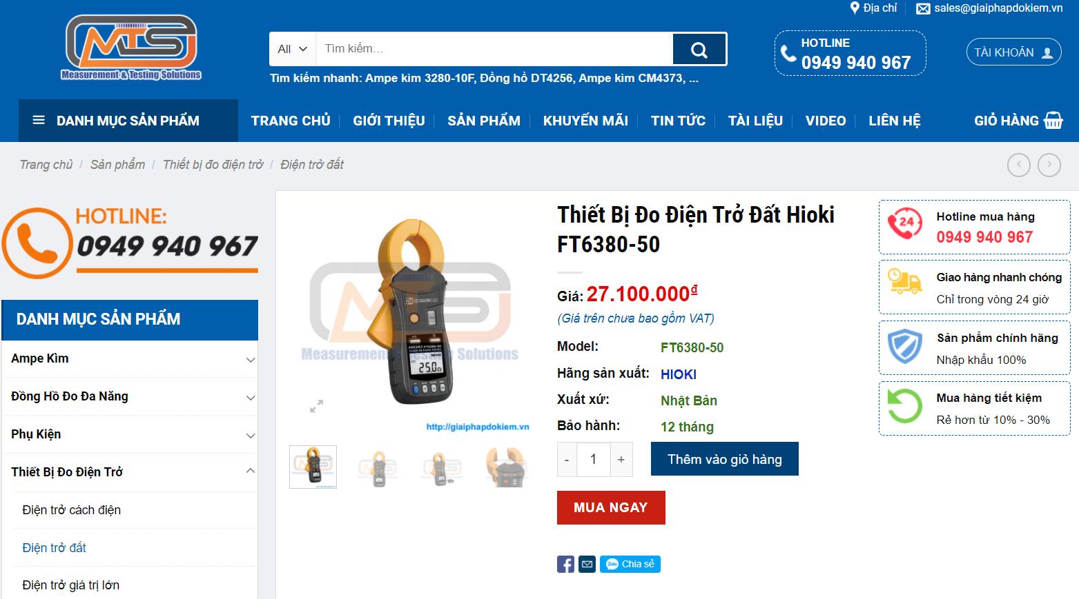 Thiết bị đo điện trở đất Hioki FT6380-50 mua ở đâu giá tốt nhất? 2 Thiết bị đo điện trở đất Hioki FT6380-50 mua ở đâu giá tốt nhất?