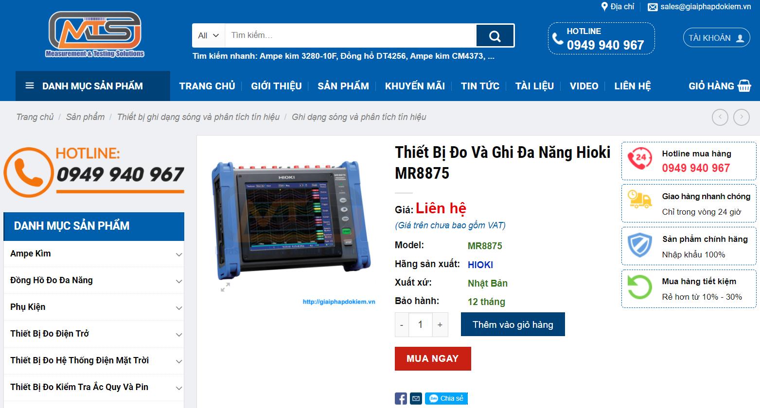 Bán thiết bị đo và ghi đa năng Hioki MR8875 chất lượng tốt 17 Hioki MR8875