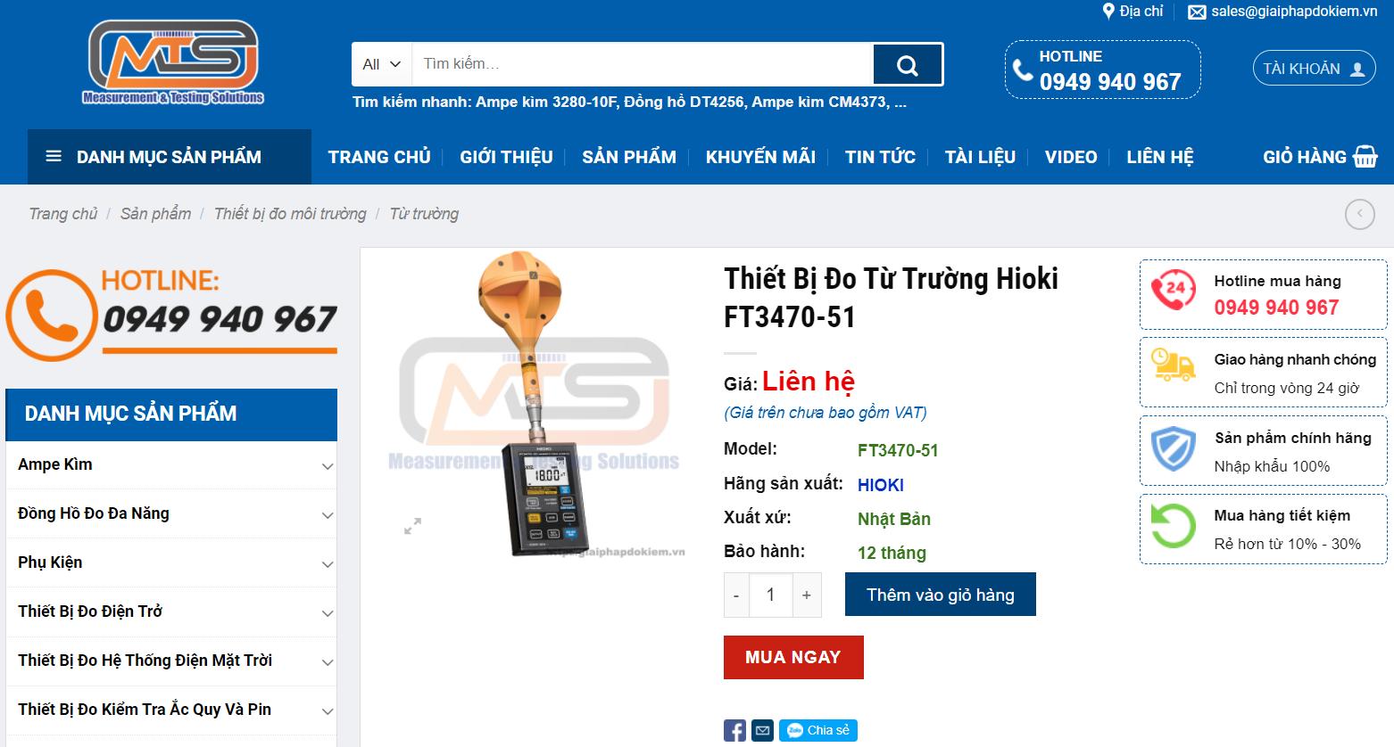 Phân phối thiết bị đo từ trường Hioki FT3470-51 sỉ và lẻ với giá cực tốt 7 Hioki FT3470-51