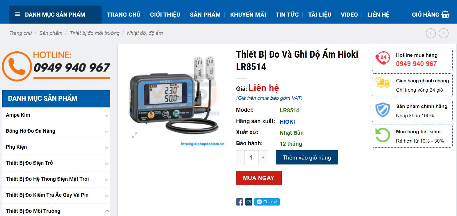 Thiết bị đo và ghi độ ẩm Hioki LR8514 đảm bảo chất lượng 5 Hioki LR8514