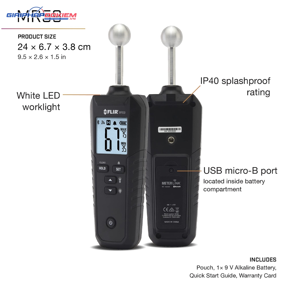 Thiết Bị Đo Độ Ẩm FLIR MR59 4 Thiết Bị Đo Độ Ẩm FLIR MR59