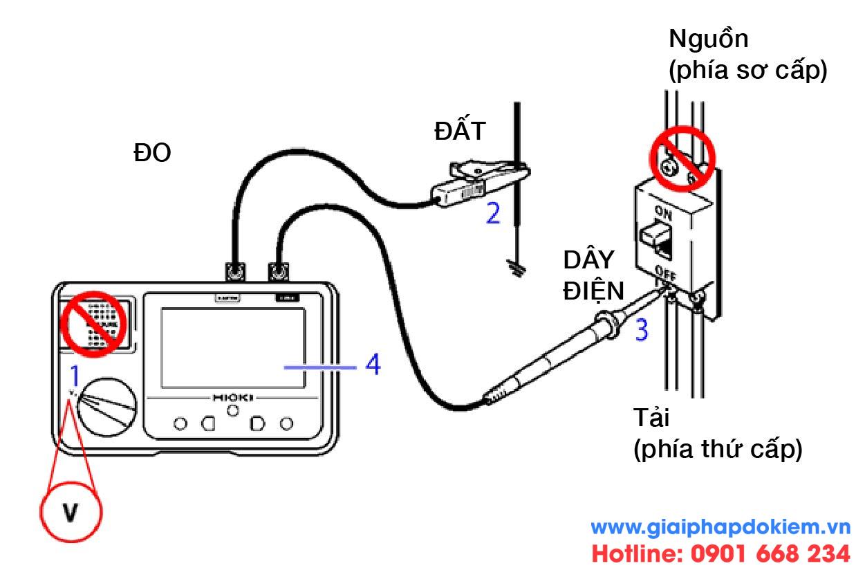Cách sử dụng máy đo điện trở cách điện 16 đo điện áp