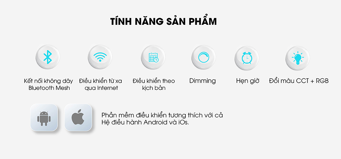 Bóng LED Bulb thông minh Rạng Đông A60.WF.BLE.RGB/9W Bóng LED Bulb thông minh Rạng Đông A60.WF.BLE.RGB/9W