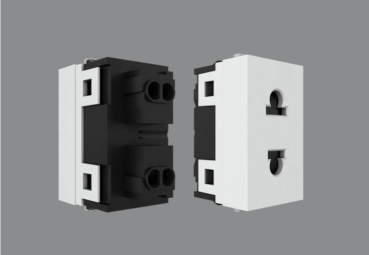 Hạt Ổ Cắm Âm Tường Rạng Đông HOC01 1C/16A Hạt Ổ Cắm Âm Tường Rạng Đông HOC01 1C/16A