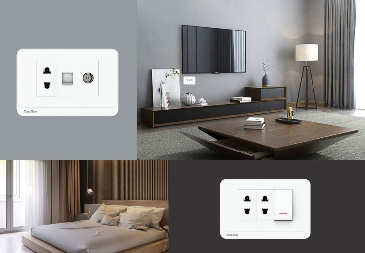 Hạt Ổ Cắm Âm Tường Rạng Đông HOC01 1C/16A Hạt Ổ Cắm Âm Tường Rạng Đông HOC01 1C/16A