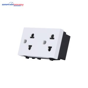 Hạt ổ cắm âm tường Rạng Đông HOC02 2C/16A