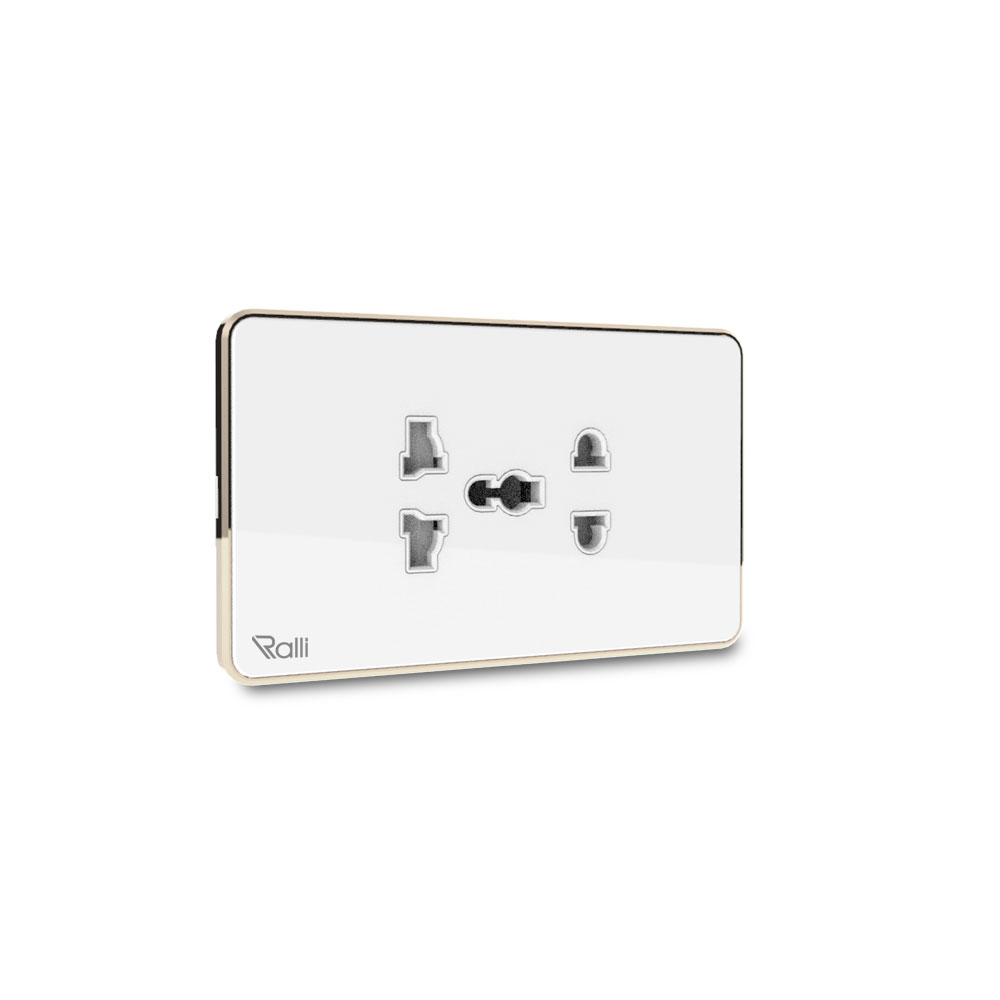 Ổ cắm âm tường cao cấp Rạng Đông OCAT04K 2C/16A