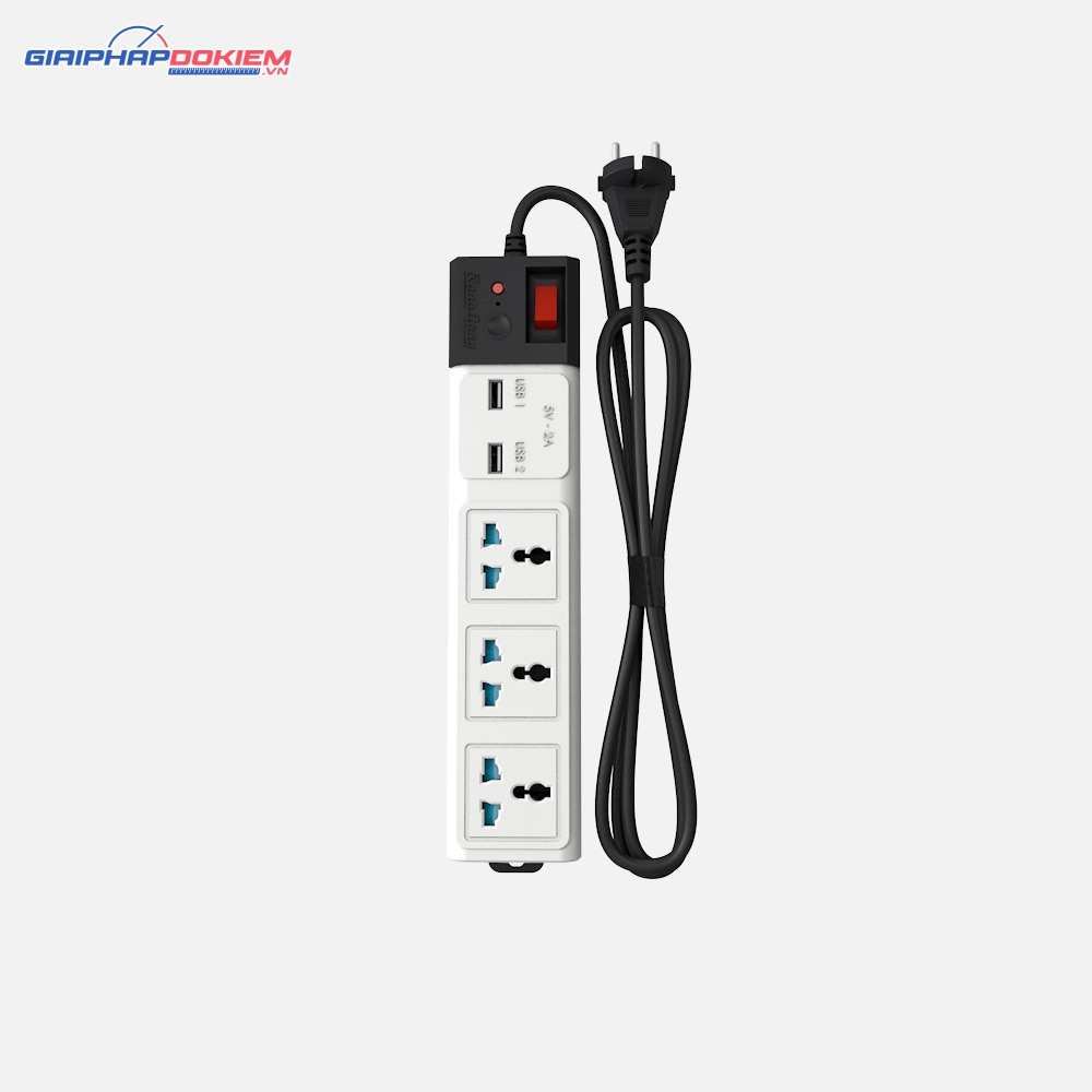 Ổ cắm đa năng USB chống giật 3m Rạng Đông OC04.USB 3C/3M/10A 1 Ổ cắm đa năng USB chống giật 3m Rạng Đông OC04.USB 3C/3M/10A