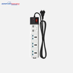 Ổ cắm đa năng USB chống giật 5m Rạng Đông OC04.USB 3C/5M/10A