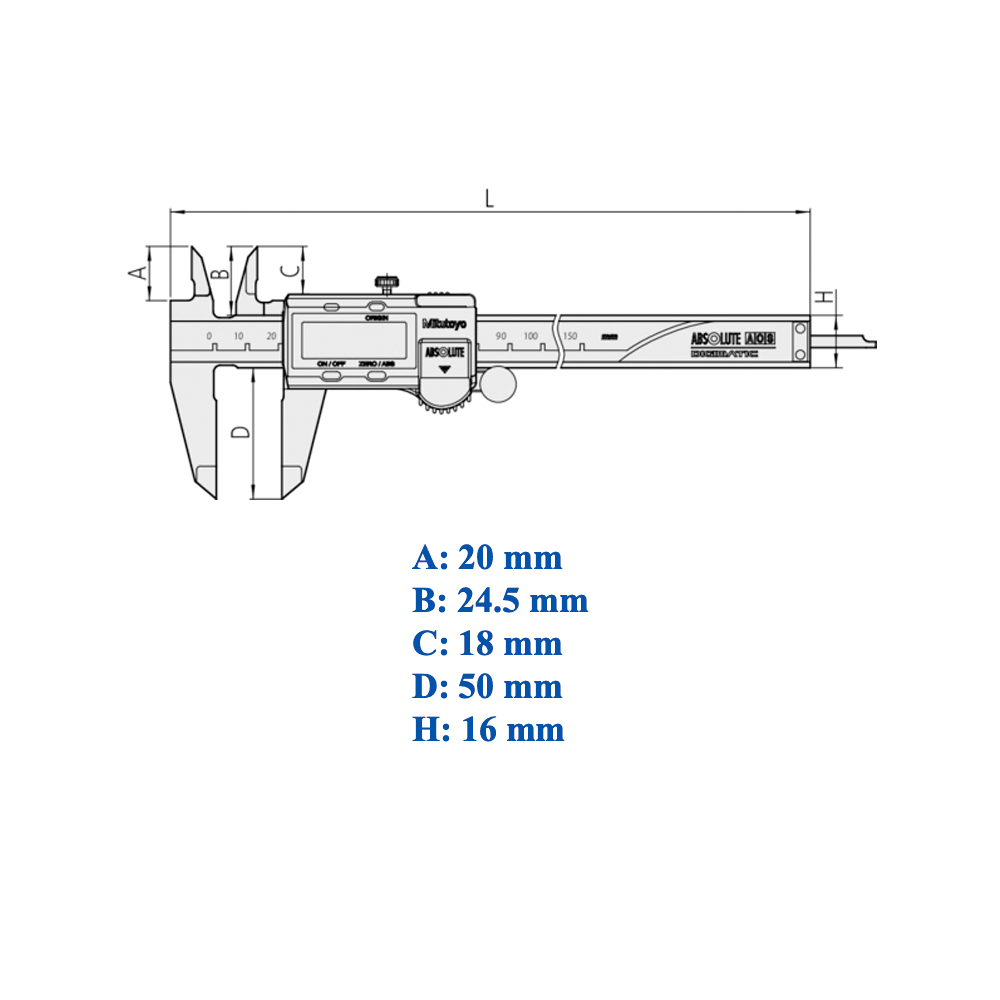 Thước cặp điện tử MITUTOYO 500-197-30 4 Thước cặp điện tử MITUTOYO 500-197-30