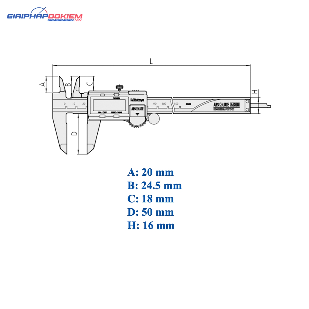 Thước cặp điện tử MITUTOYO 500-197-30 4 Thước cặp điện tử MITUTOYO 500-197-30