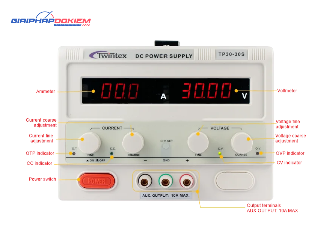 Máy cấp nguồn đa năng Twintex TP30-30S 30V 30A 2 Máy cấp nguồn đa năng Twintex TP30-30S 30V 30A - Ảnh 2