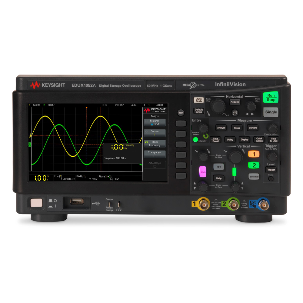 Máy Hiện Sóng Số KEYSIGHT EDUX1052A (50 MHz, 2 kênh, 1 GSa/s) 2 Máy Hiện Sóng Số KEYSIGHT EDUX1052A (50 MHz, 2 kênh, 1 GSa/s)