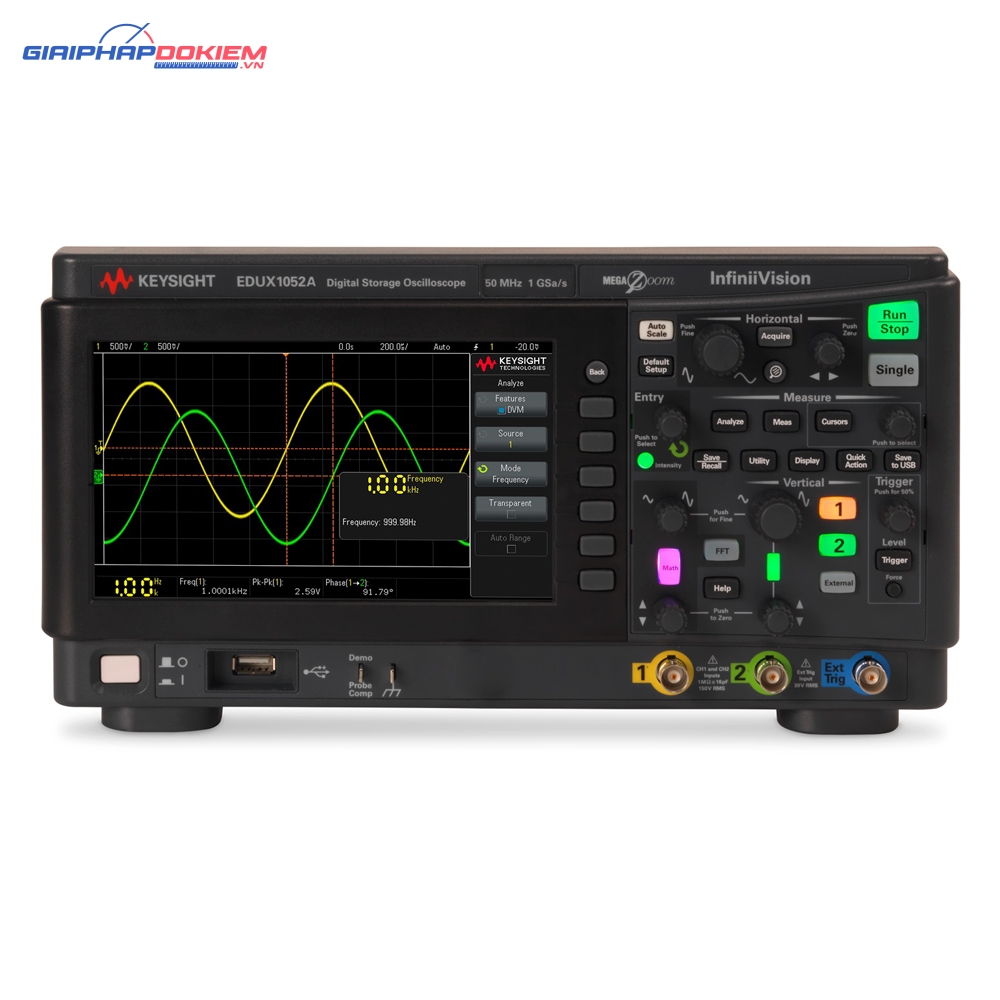 Máy Hiện Sóng Số KEYSIGHT EDUX1052A (50 MHz, 2 kênh, 1 GSa/s) 2 Máy Hiện Sóng Số KEYSIGHT EDUX1052A (50 MHz, 2 kênh, 1 GSa/s)
