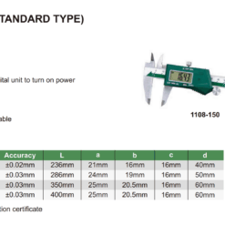 Thước cặp điện tử Insize 1108-200 4 Thước cặp điện tử INSIZE 1108-150