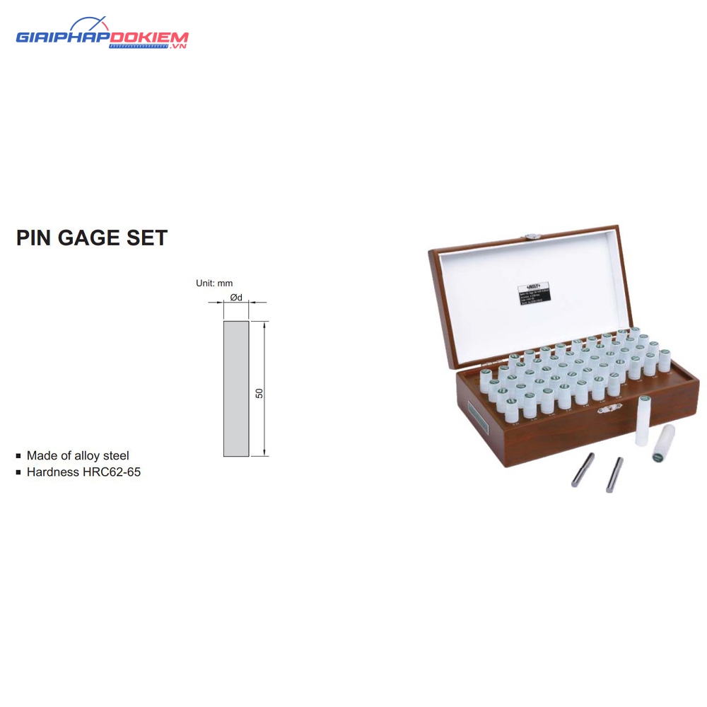 Bộ dưỡng đo hình trụ 31 chi tiết Insize 4166-0D (Ø0.20~0.50/0.01mm) 2 Bộ dưỡng đo hình trụ 31 chi tiết Insize 4166-0D (Ø0.20~0.50/0.01mm)
