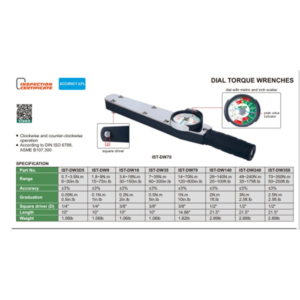 Cờ lê lực đồng hồ Insize IST-DW18 4 Cờ lê lực đồng hồ Insize IST-DW18