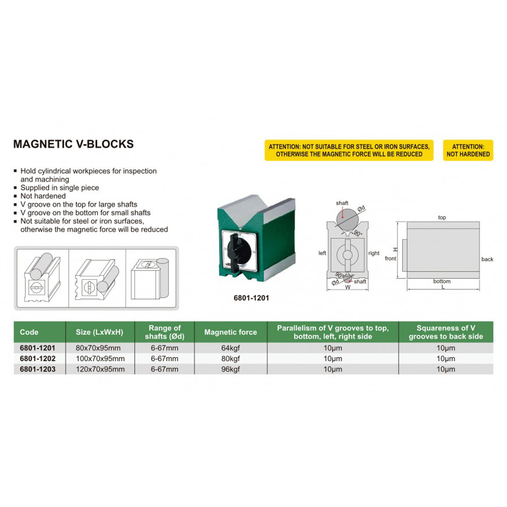 Đế từ khối V - INSIZE 6801-1202 5 Đế từ khối V - INSIZE 6801-1202