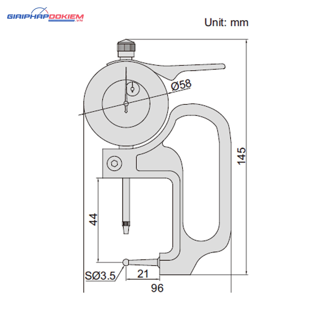 Đồng hồ đo độ dày cơ INSIZE 2367-10A 4 Đồng hồ đo độ dày cơ INSIZE 2367-10A