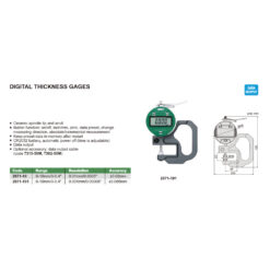 Đồng hồ đo độ dày vật liệu điện tử Insize 2871-10, 0-10mm/0.0005