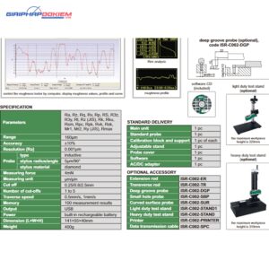 Máy đo độ nhám INSIZE ISR-C002 5 Máy đo độ nhám INSIZE ISR-C002