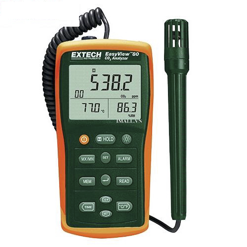Máy đo khí CO2, nhiệt độ, độ ẩm, điểm sương Extech EA80 (0 to 6,000ppm)