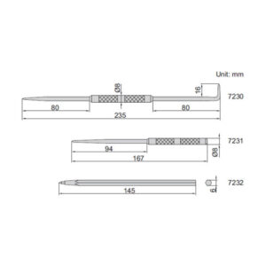 Mũi vạch dấu Insize 7231 5 Mũi vạch dấu Insize 7231