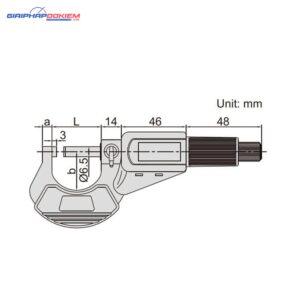 Panme đo ngoài điện tử INSIZE 3109-25A (0-25mm / 0.001) 7 Panme đo ngoài điện tử INSIZE 3109-25A (0-25mm / 0.001)