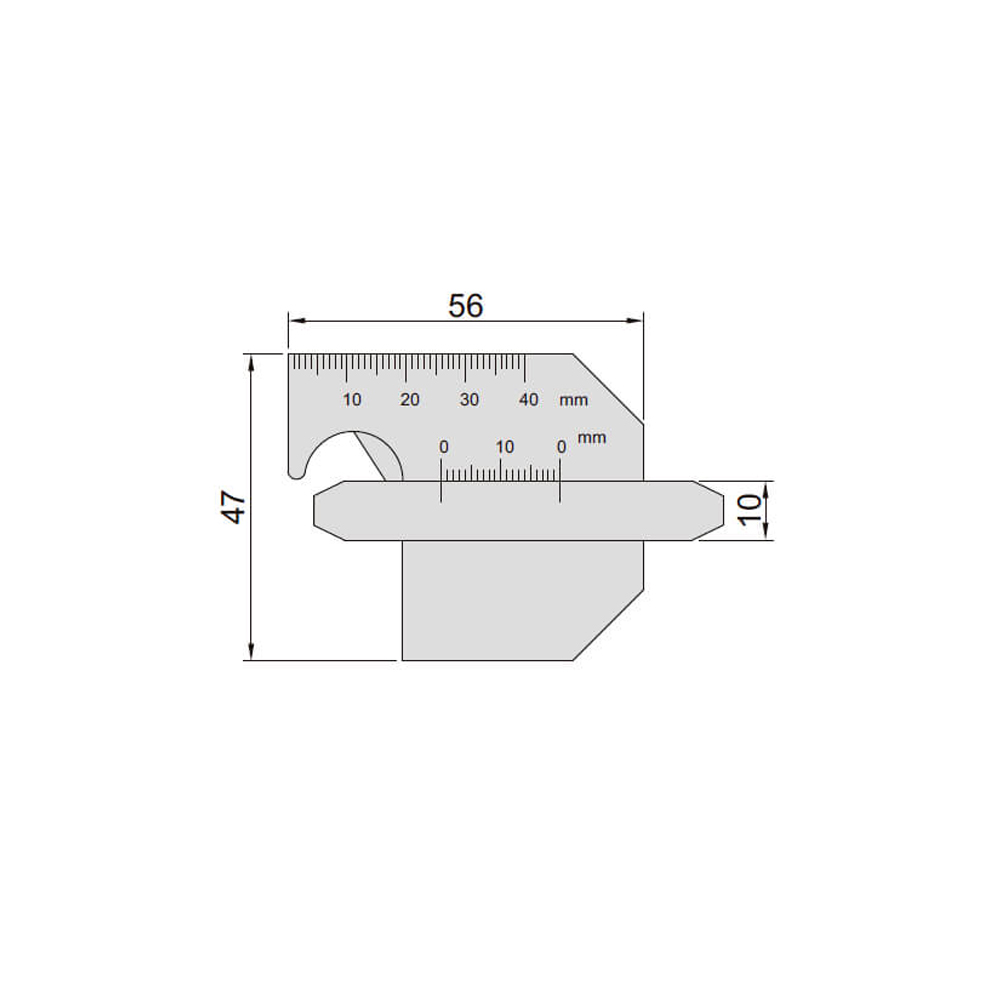 Thước đo mối hàn đa năng Insize 6832-1 2 Thước đo mối hàn đa năng Insize 6832-1