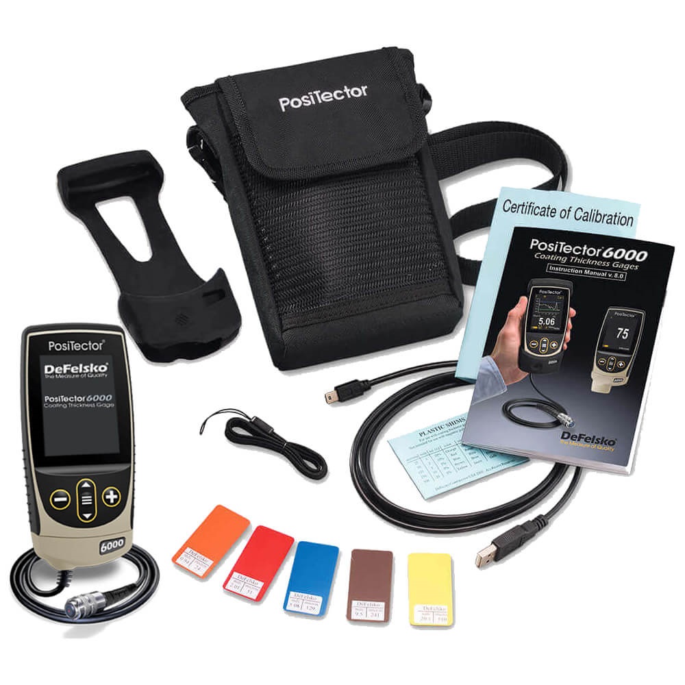 Máy đo độ dày lớp phủ PosiTector 6000 FS1 18 Bộ sản phẩm PosiTector 6000 FS1 bao gồm
