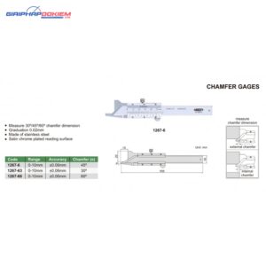 Thước đo cạnh vát cơ khí INSIZE 1267-6 4 thuoc do canh vat co khi insize 1267 6 1