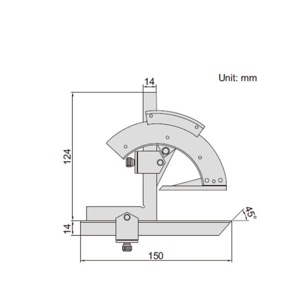 Thước đo góc INSIZE 2374-320 3 Thước đo góc INSIZE 2374-320