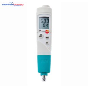 Máy Đo PH, Nhiệt Độ Testo 206-pH3 (0563 2063) (0 ~ 80 °C; 0~14 pH, Instrument kit, chưa bao gồm điện cực)