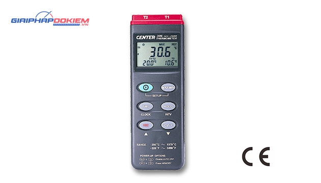 Máy đo nhiệt độ 2 kênh CENTER 306 2 Máy đo nhiệt độ 2 kênh CENTER 306