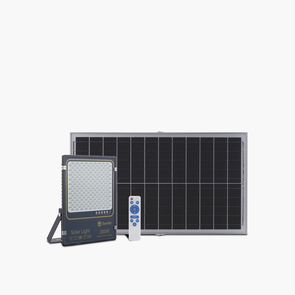 Đèn LED chiếu pha năng lượng mặt trời CP03.SL 300W 2 Đèn LED chiếu pha năng lượng mặt trời CP03.SL 300W