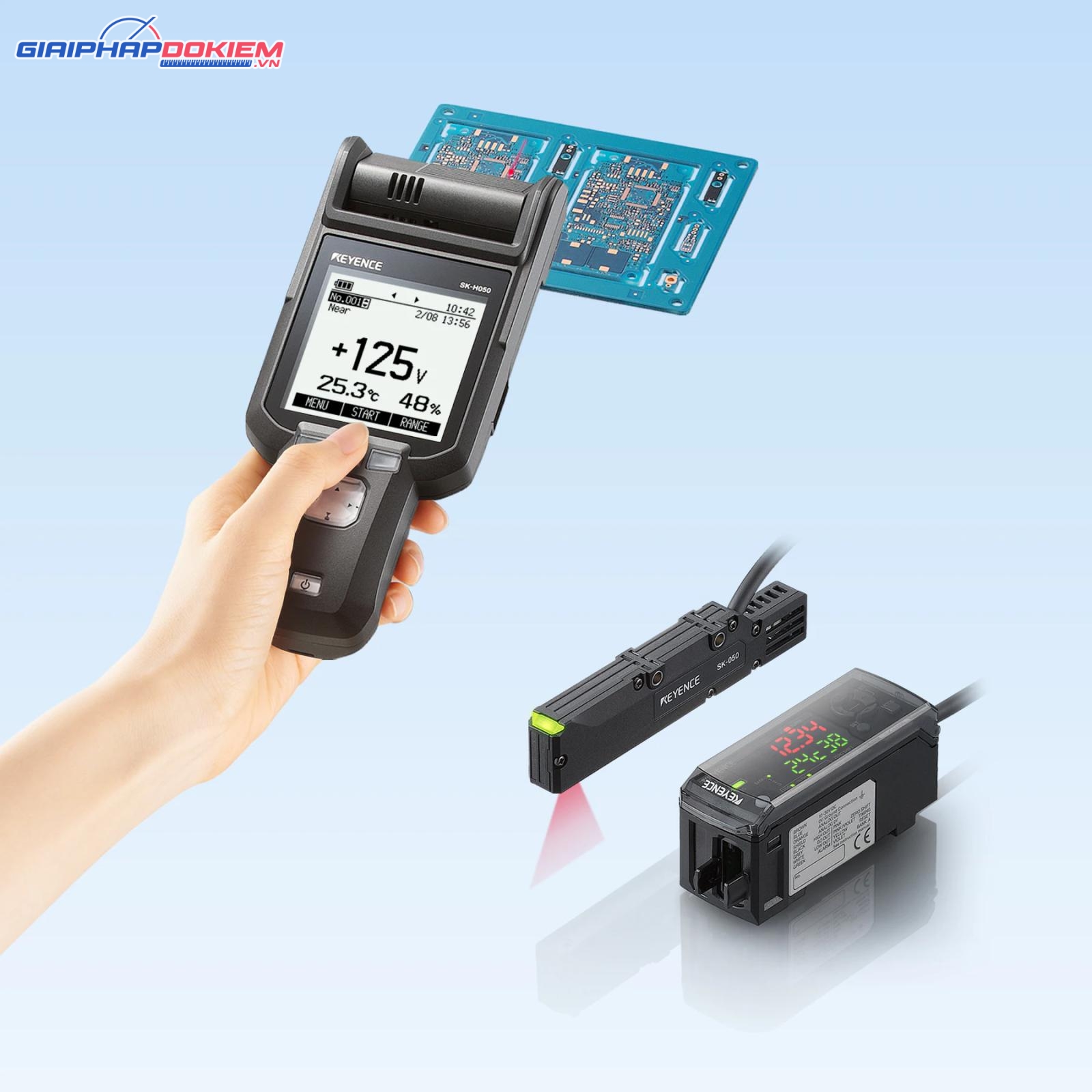 Bộ cảm biến tĩnh điện Keyence SK-H050 2 Bộ cảm biến tĩnh điện Keyence SK-H050