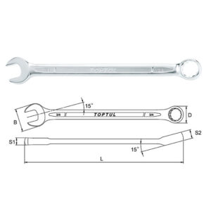 Cờ lê vòng miệng Toptul hệ inch ACEA