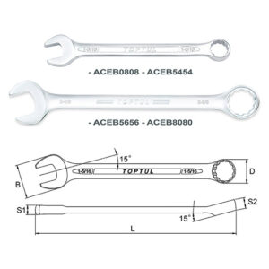 Cờ lê vòng miệng Toptul hệ inch ACEB