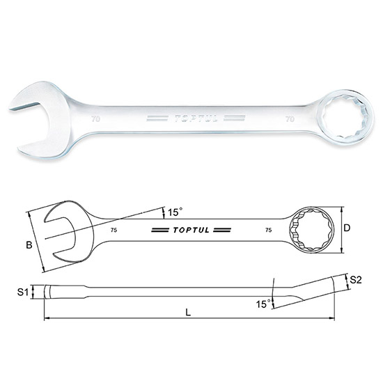 Cờ lê vòng miệng Toptul AAEB (6-65mm)