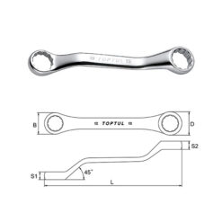 Cờ lê 2 đầu vòng 45° TOPTUL AAAK