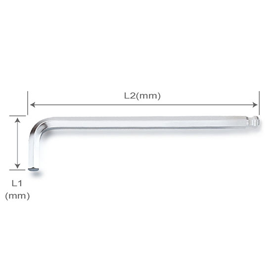 Lục giác L đầu bi (dài) TOPTUL AGBEE