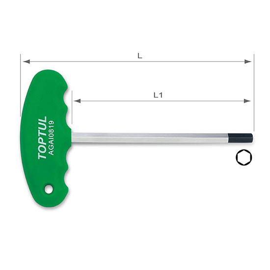 T lục giác có tay cầm nhựa TOPTUL AHAI