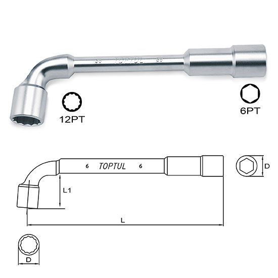 Điếu chữ L bông lục giác TOPTUL AEAE