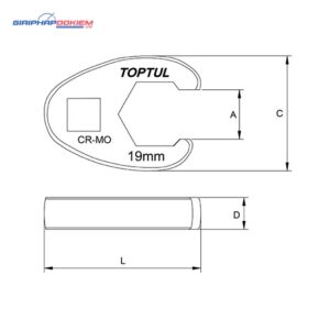 Đầu Nối (Cần Xiết Lực) 3/8” TOPTUL AEAV 3 p 160922 07401