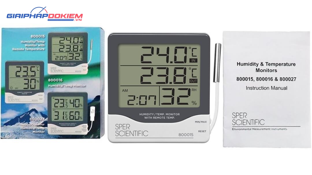 Máy đo độ ẩm và nhiệt độ Sper Scientific 800015 6 Máy đo độ ẩm và nhiệt độ Sper Scientific 800015