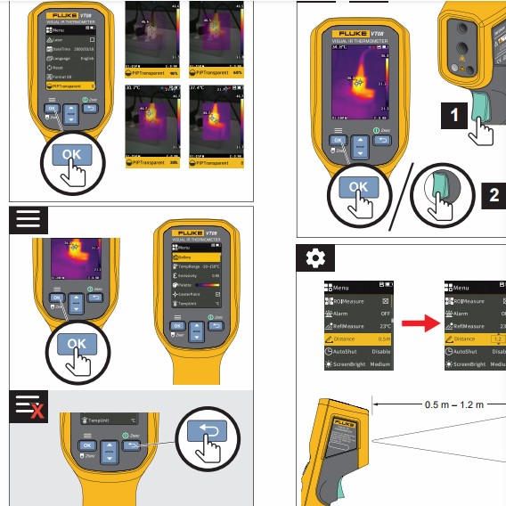 Máy đo nhiệt độ hồng ngoại Fluke VT06 16 Máy đo nhiệt độ hồng ngoại Fluke VT06 - Ảnh 10